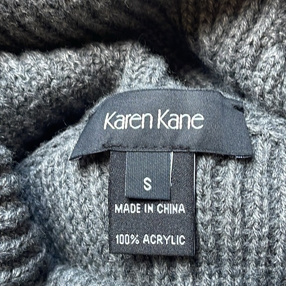 NWT KAREN KANE RELAXED FIT RIBBED SWEATER DRESS GRAY SIZE SMALL OVERSIZED - Picture 12 of 14